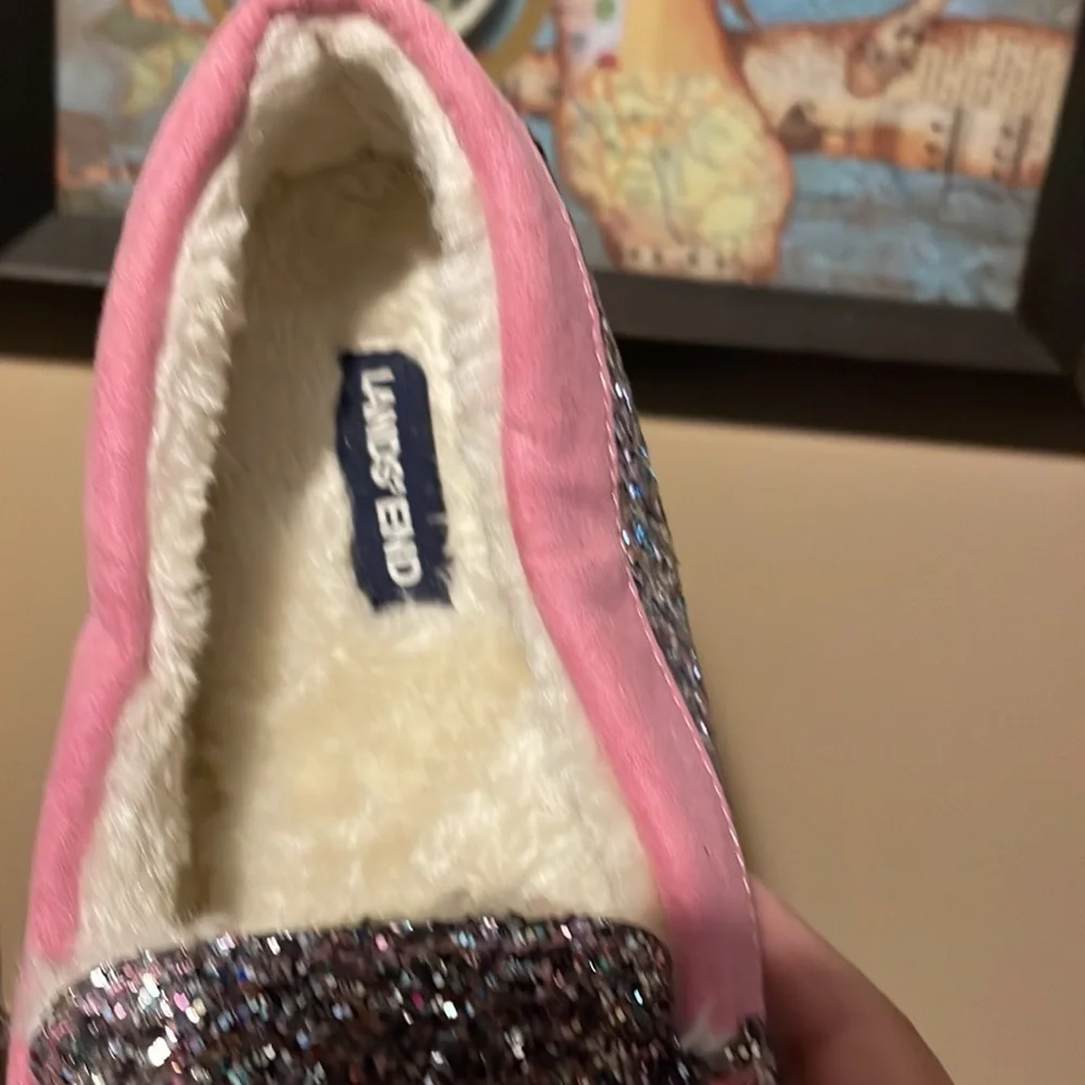 Land’s End Slippers, big kids size 4